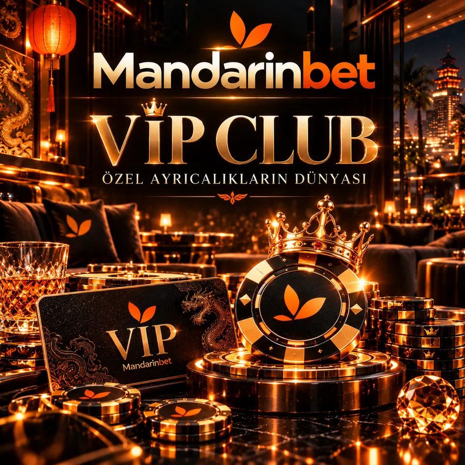 Mandarinbet VIP Club görseli: VIP kartı, taçlı fiş ve elmas